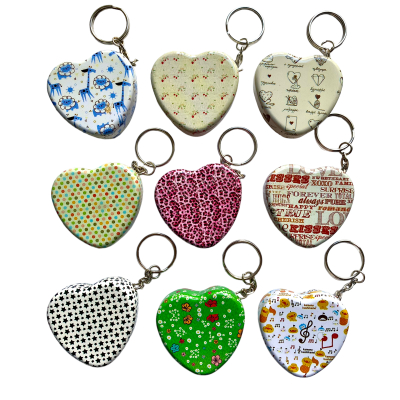 Sleutelhanger Doosje Hart in 9 designs