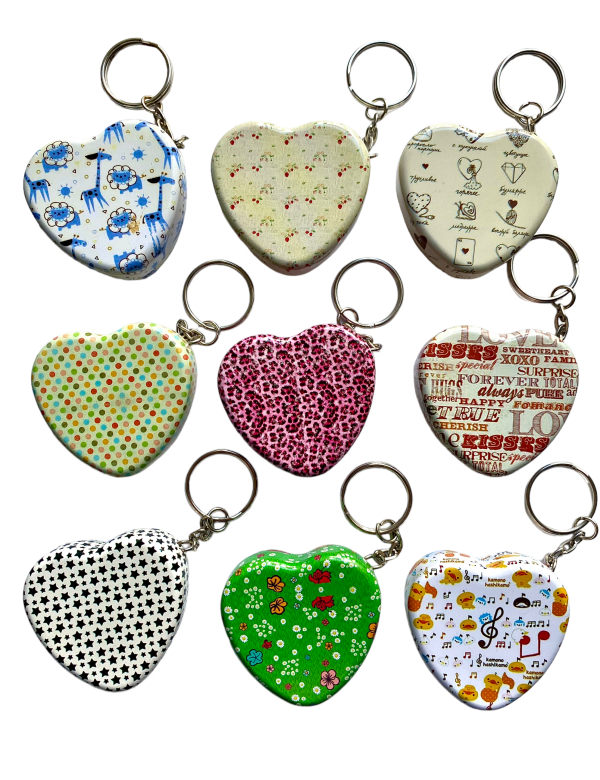 Sleutelhanger Doosje Hart in 9 designs