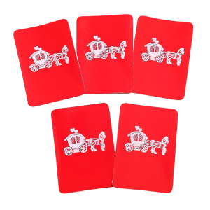 5 kleine kaartjes, Koets Huwelijk Verloving 5 kleine kaartjes, Koets Huwelijk Verloving