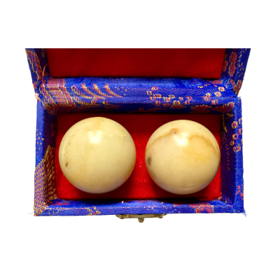 Meditatieballen van Natuursteen Creme