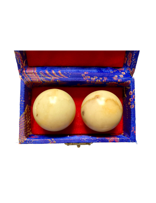 Meditatieballen van Natuursteen Creme