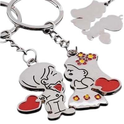 Set van 2 sleutelhangers Liefde Meisje en Jongen