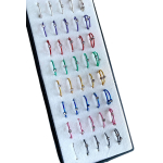 Neus piercing ring met steentje in 8 kleuren