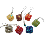 Bling bling sleutelhanger, tashanger Dobbelsteen