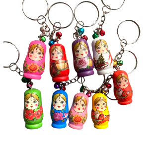 Sleutelhanger Matroesjka met belletjes Sleutelhanger Matroesjka met belletjes