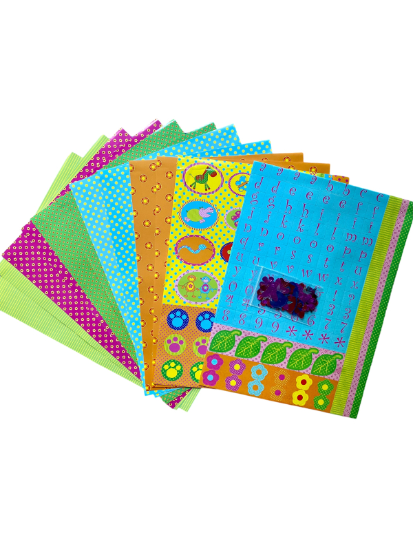 12 Delige set Decoratiepapier Knutselpapier met dieren