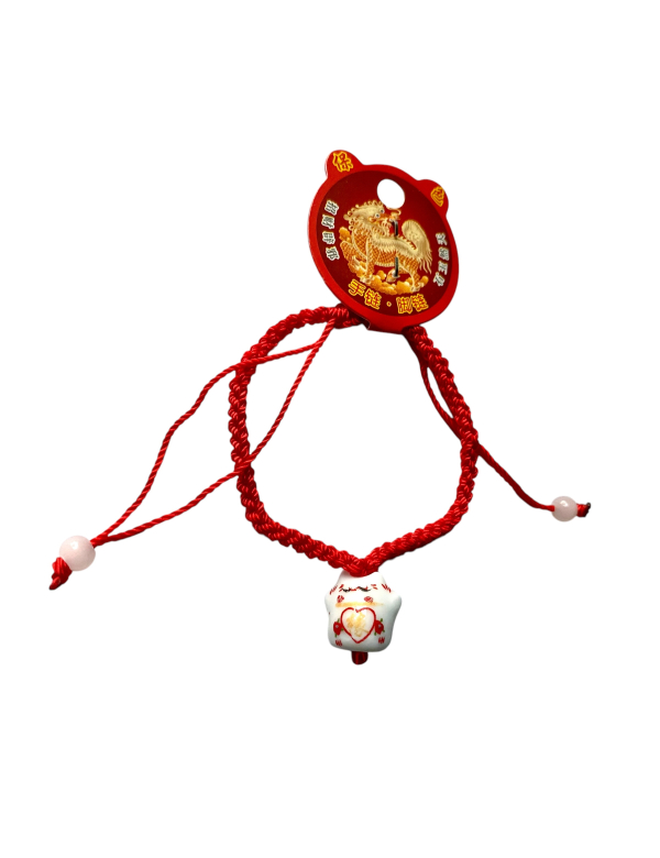 Lucky Cat armbandje met Porseleinen bedeltje