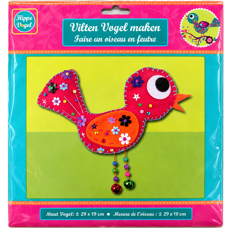 Hippe vogel, Vilten vogel maken Roze