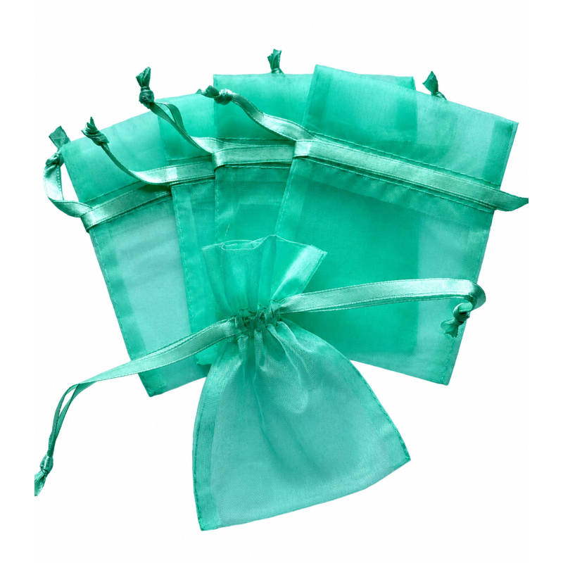 Organza zakje 7x9cm Mintgroen