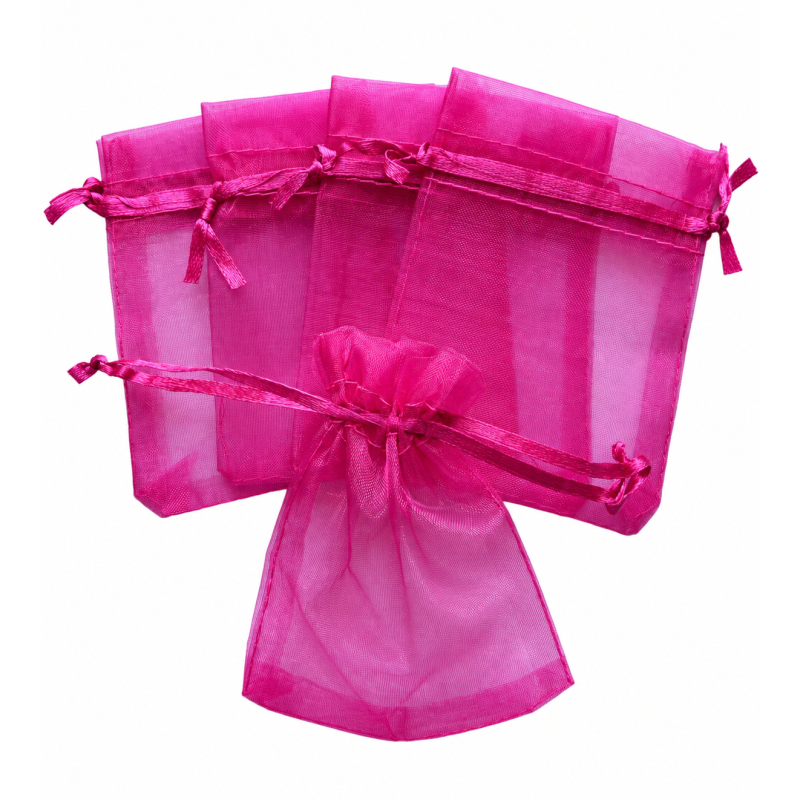 Organza zakje 7x9cm Fuchsia