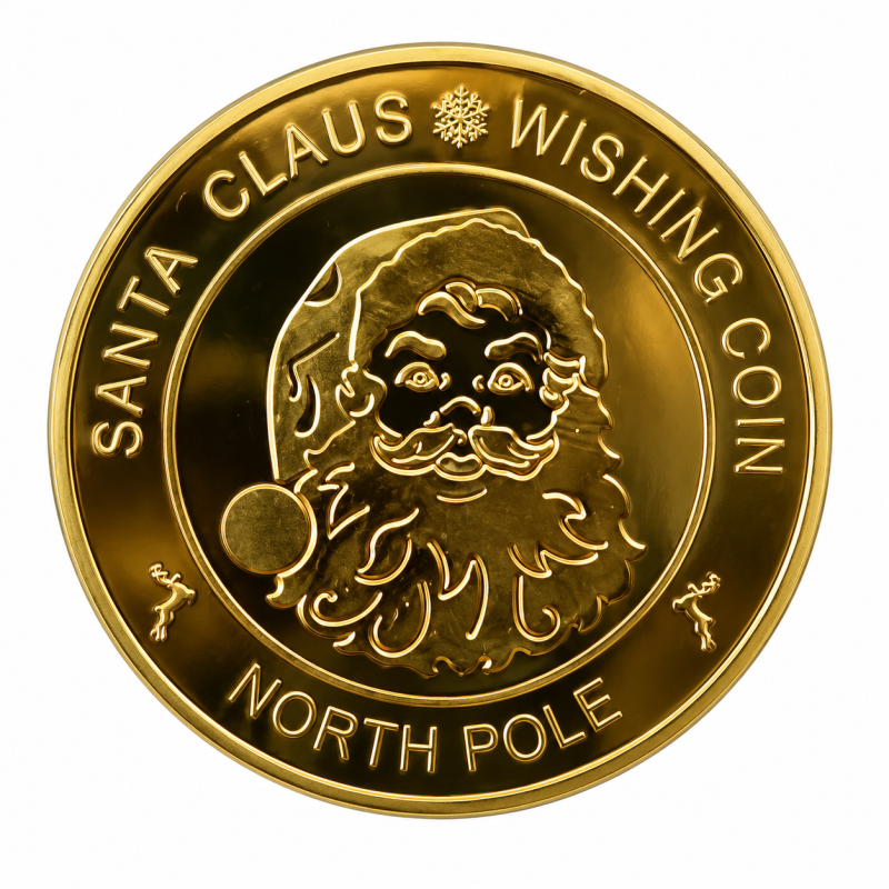 Kerst Santa Claus Wishing Coin