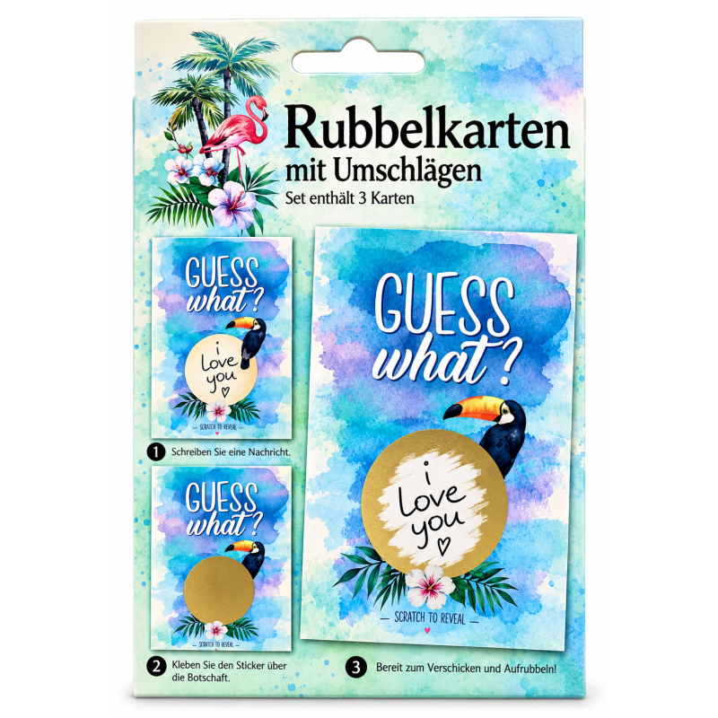 Wenskaarten met Krasfunctie 3 stuks