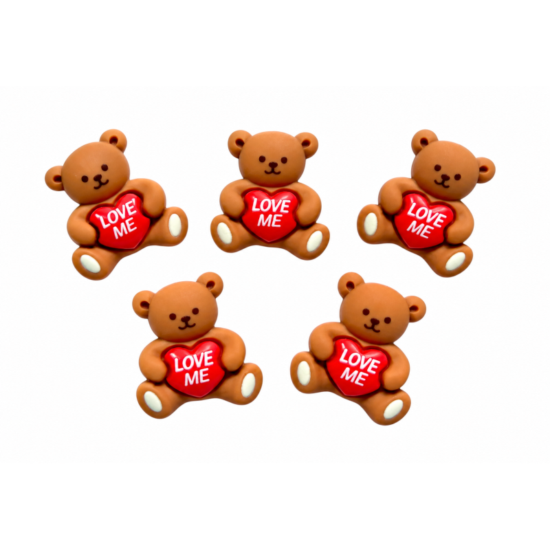 Beertje hars bedels, Love me, 5 stuks