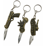 Sleutelhanger Brons met zakmes in 10 designs