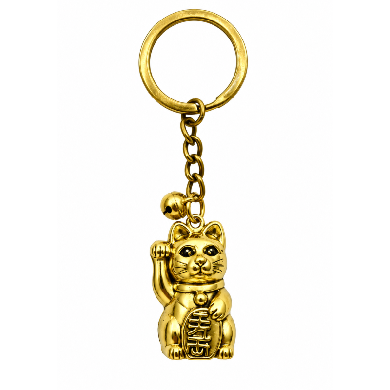 Sleutelhanger Lucky Cat Goud