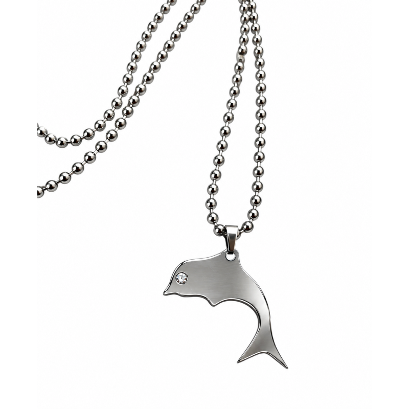 Ketting Dolfijn met steentje