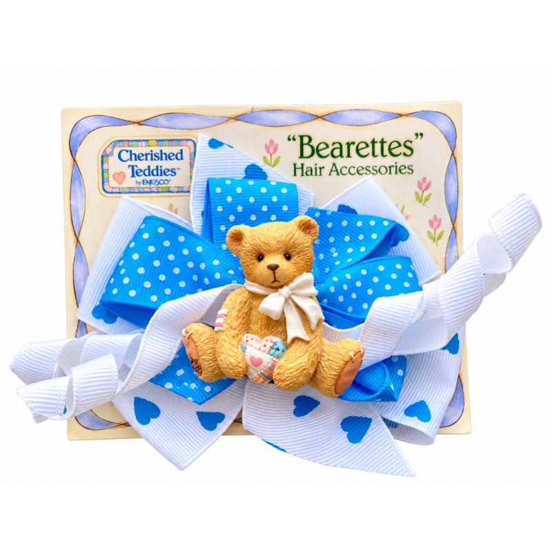 Cherished Teddies Bearettes Hair Accessoires Strik Blauw