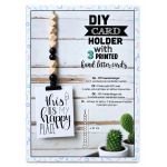 DIY Card holder met 3 voorbedrukte kaarten Zwart