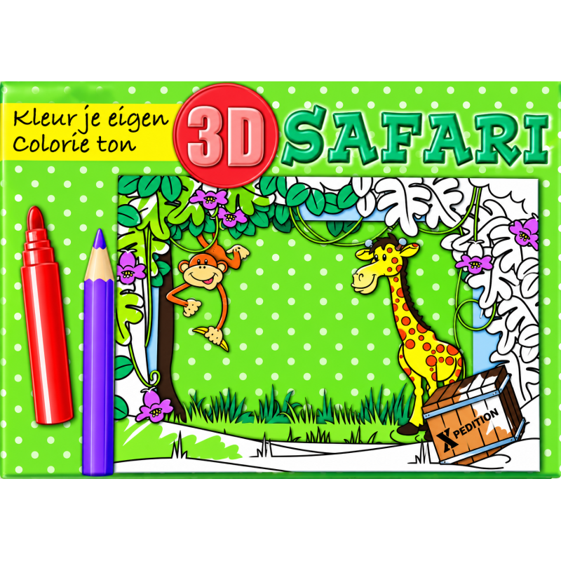 Kleur je eigen 3D Safari