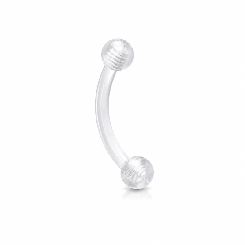 Wenkbrauw piercing Kunststof 8x1.2x3mm