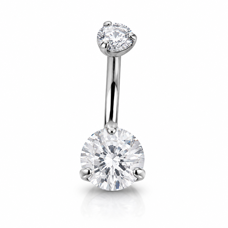 Navelpiercing Crystal Wit 11x1.6