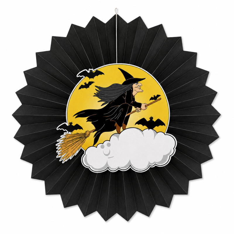 Halloween decoratie Heks Maan 50cm