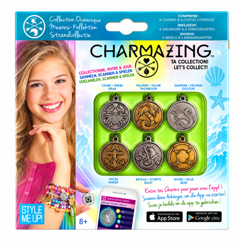 Charmazing Strand Collectie 6 Bedeltjes en energiekaarten