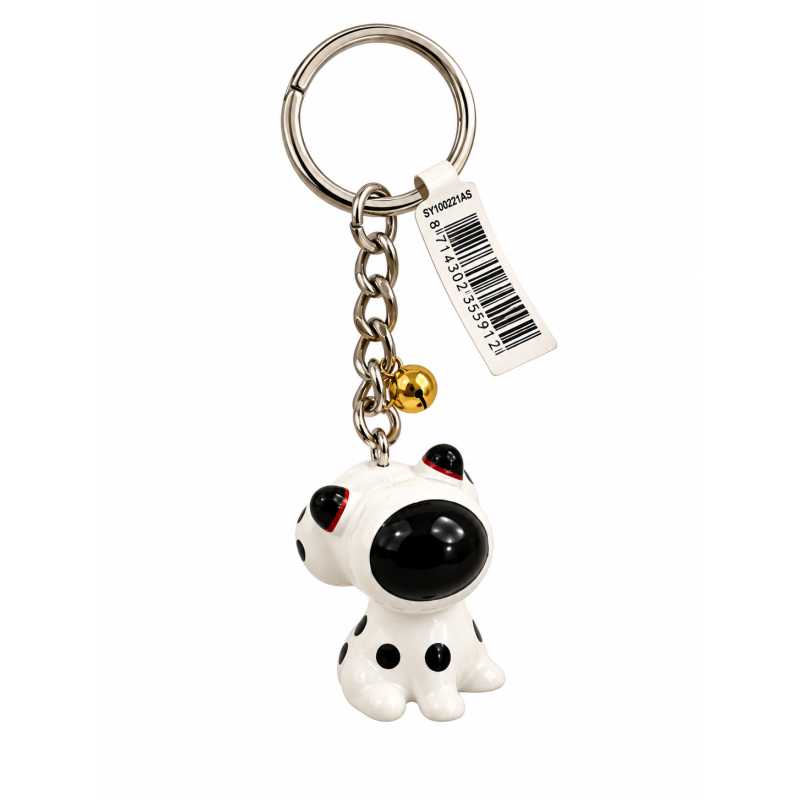 Sleutelhanger Puppy Zwarte vlekken