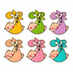 Baby Knoopjes, set van 4 stuks in diverse kleuren