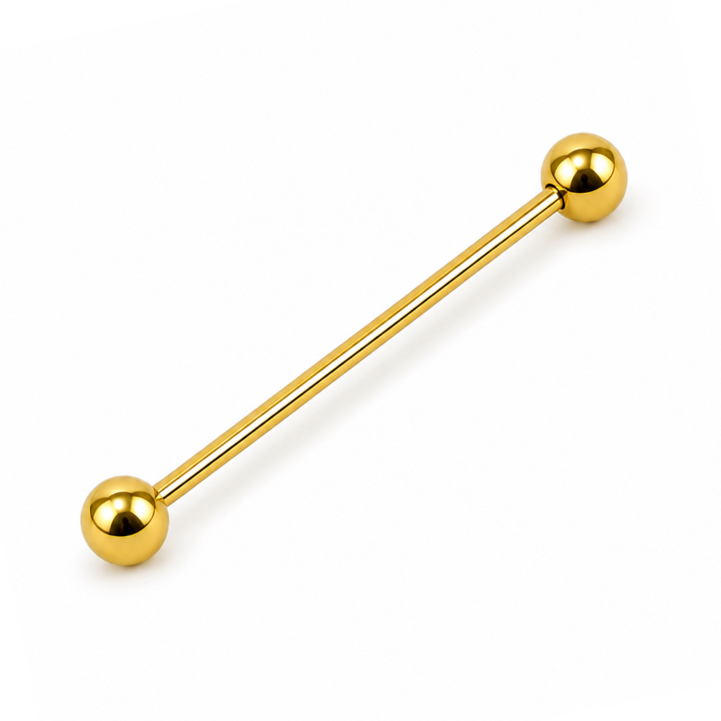 Industrial piercing Glad Goudkleurig 38x1.6mm