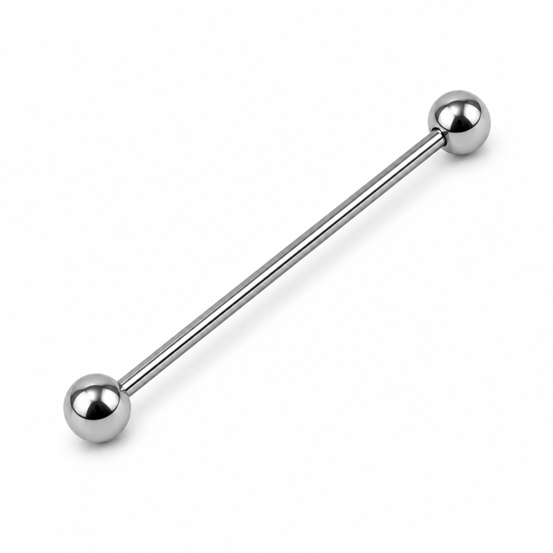Industrial piercing Glad Zilver 38x1.6mm