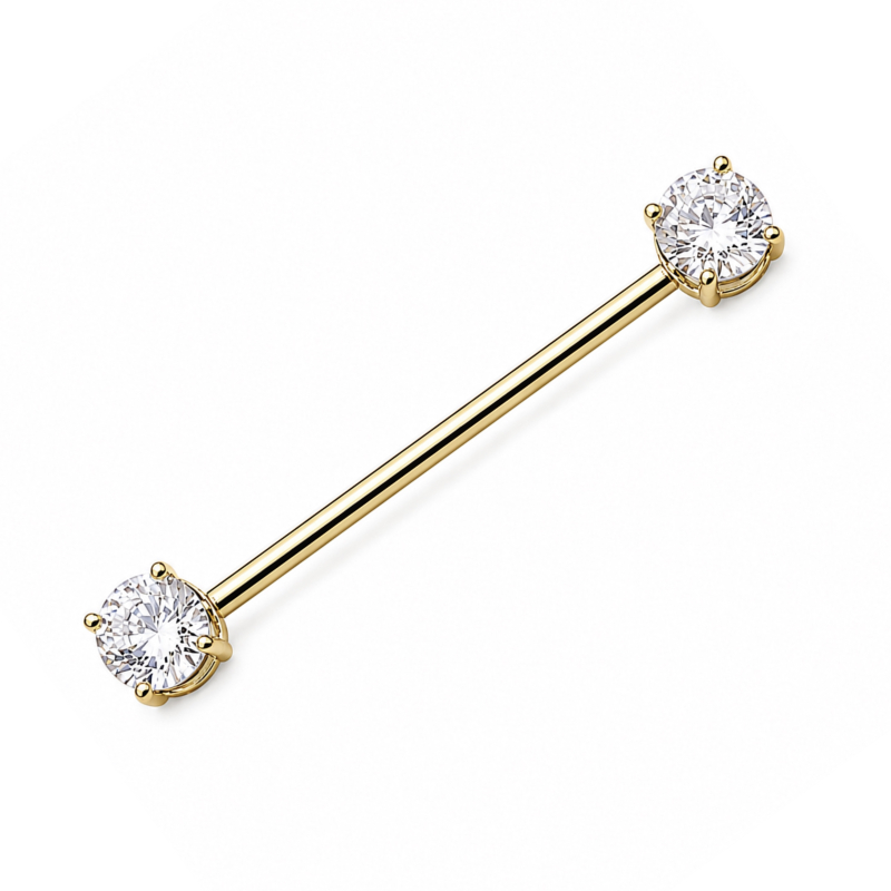 Industrial Piercing Stones Goudkleurig 38x1.6