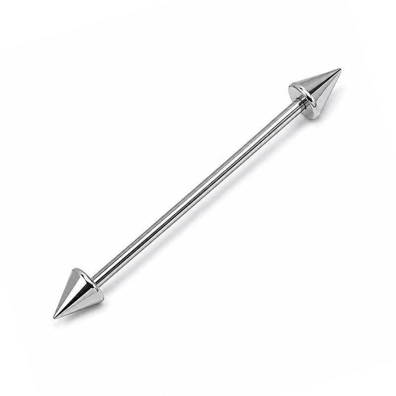 Industrial piercing Spikes Zilverkleurig 38x1.6mm