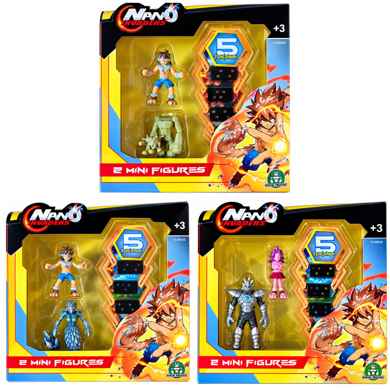 Nano Invaders 2 Mini Figures en 5 tokens