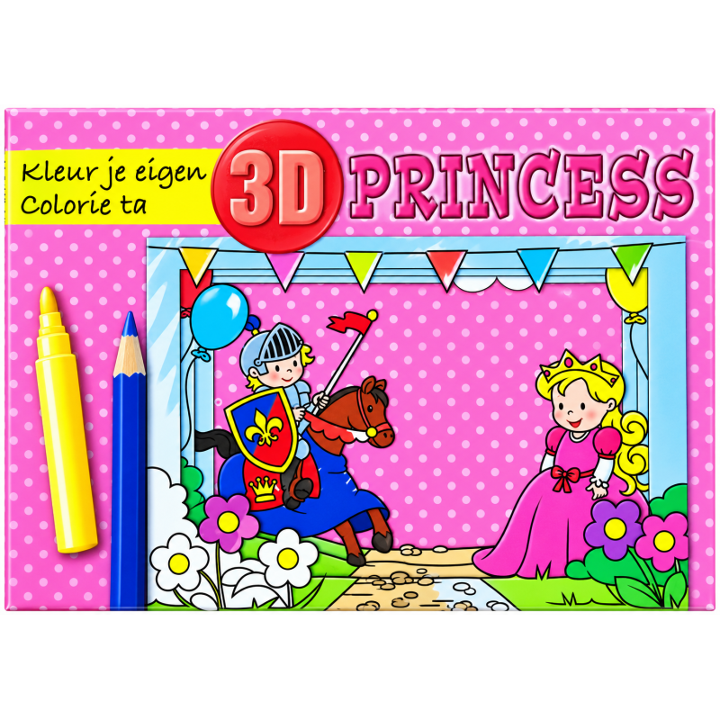 Kleur je eigen 3D Princess