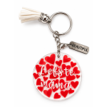 Sleutelhanger Handmade "Liefste Mama" Hartjes