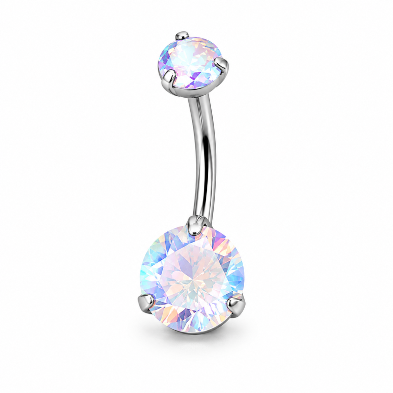 Navelpiercing Crystal Rainbow 11x1.6
