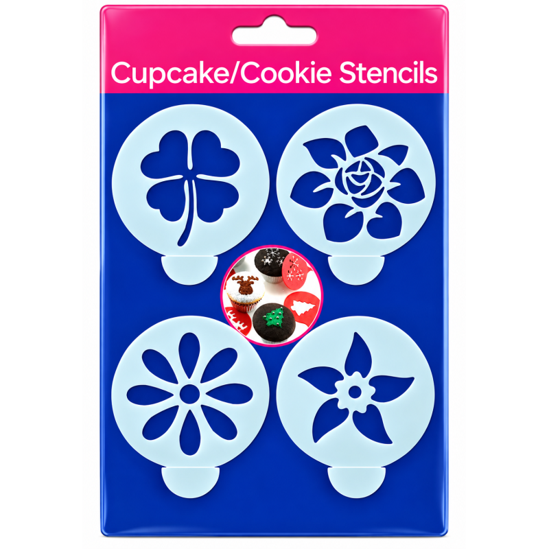 Cupcake/Cookie Stensils in 4 designs