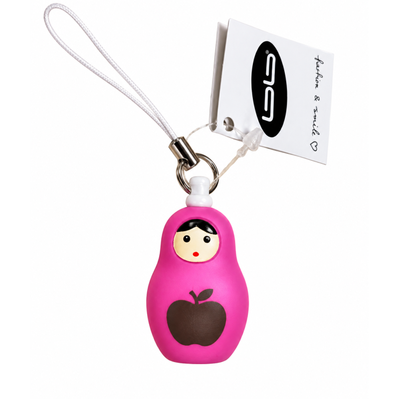 To give & enjoy, Gelukshanger Sleutelhanger Matroesjka Roze