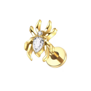 Labret Piercing, Spin, Goudkleurig, 8x1.2