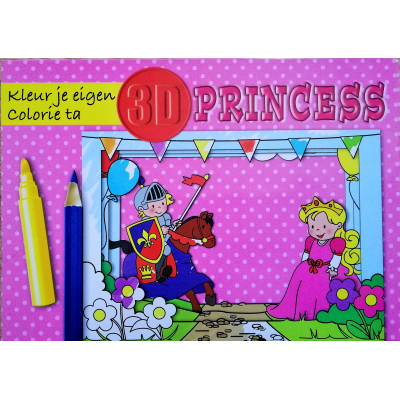 Kleur je eigen 3D Princess