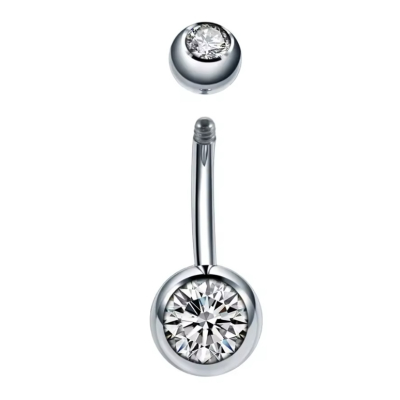 Navelpiercing Zilverkleurig 1.6x5