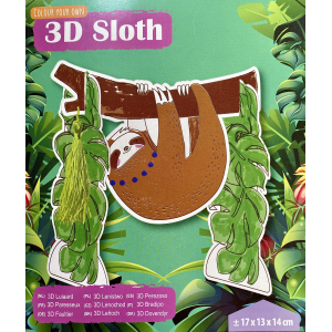 Kleur je eigen 3D Luiaard