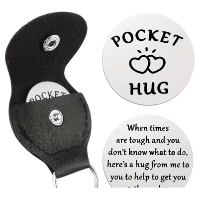 Pocket hug munt Sleutelhanger