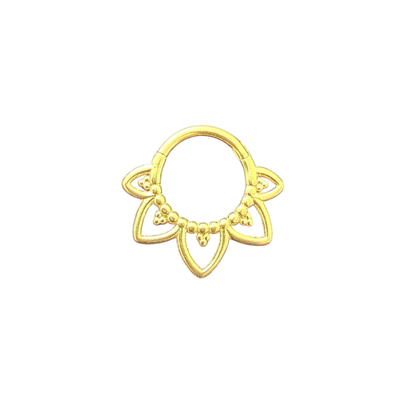 Daith Piercing Bloem Goudkleurig
