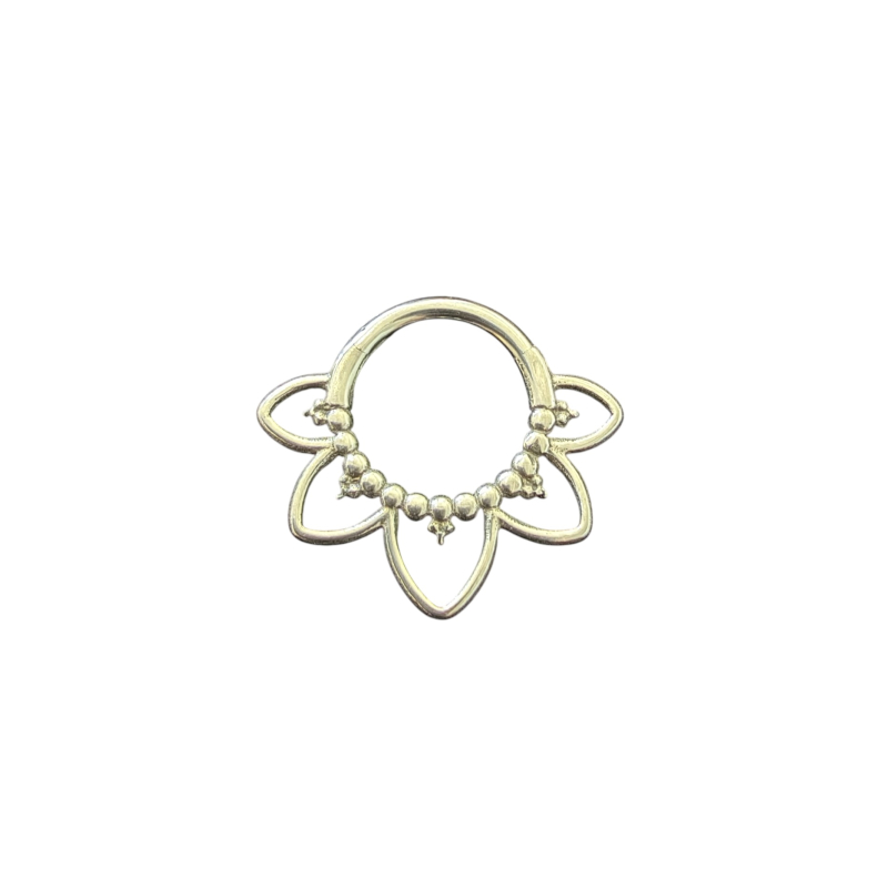 Daith Piercing Bloem Zilverkleurig