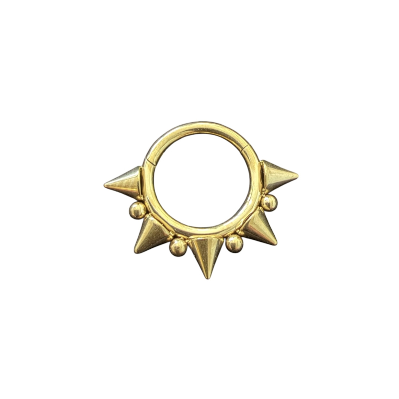 Daith Piercing Spikes Goudkleurig 8x1.2