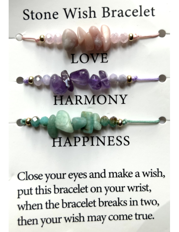 Edelsteen wens armbandjes
