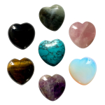 Edelsteen hart in diverse edelsteen soorten