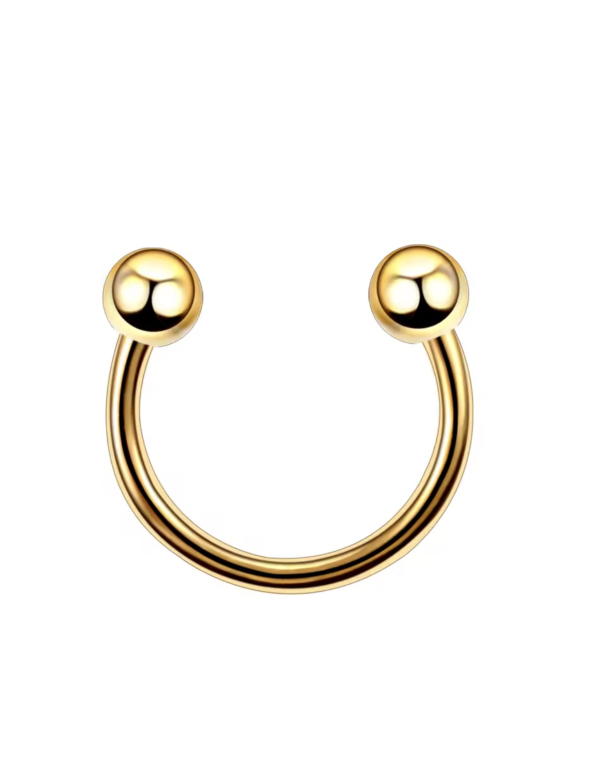 Hoefijzer Piercing Goudkleurig 